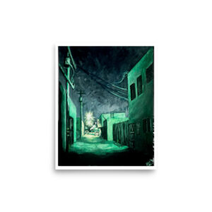 Green Light Past Midnight Print (8x10)